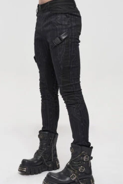 Black Punk Casual Circuit Diagram Print Asymmetric Decoration Men's Long Pants 18 Black Punk Casual Circuit Diagram Print Asymmetric Decoration Men's Long Pants -LolitaInside b758be23da6f863e8caadfeae2291ab2