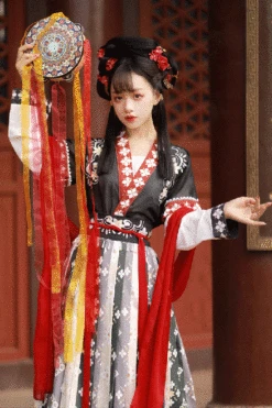 Ancient Tang Dynasty Embroidery Printing Sweet Hanfu Dress -LolitaInside bec2bc6ecf0bdeda603232870bade0d6