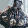 Dark Bule Bowknot Altar Of The Month Print Ruffled Classic Lolita Suspender Dress -LolitaInside bef613a1b14119c710aef45e49ec82e2 3d51f46b 7d26 4ed0 9c3e f9ef194fc87c