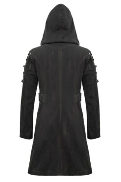 Brown Hooded Denim Tattered Long Mens Punk Coat -LolitaInside c017617f04350f3f6ef8c60af6133883