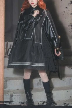 Black Night Owl Handsome Cool Gothic Lolita JSK Dress