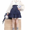 Dark Blue Double Layer Ruffle Sweet Lolita Jsk Dress -LolitaInside c3a49c7cde4710548cf83efe5b5fc248