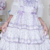 Polka Dot Print Sleeveless Bowknot Multi-Layer Ruffled High Waisted Sweet Lolita Tiered JSK Dress -LolitaInside c7b6aaf4b27d370124f7e6d044169b8a