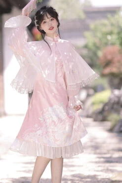 Chinese Ancient Han Element Style Fish Shadow Embroidery Sweet Hanfu Dress -LolitaInside c81657a73a673ec1e994854c6680ff0d