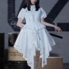 White Travelling Thorns Short Sleeves Print Gothic Elegant Lolita Dress -LolitaInside ca3f0b7bd99e82de8f7bc6938fc430a5
