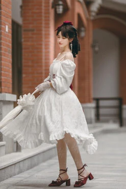 White Roman Covenant Boat Neck Long Sleeves Ruffle Classic Lolita Dress 24 White Roman Covenant Boat Neck Long Sleeves Ruffle Classic Lolita Dress -LolitaInside ca525e80503dc3d87872212ade067016