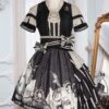 Pirate Boat Series OP Retro Irregular Big Hem Punk Lolita Short Sleeve Dress -LolitaInside caf654199feee4008328648227107839