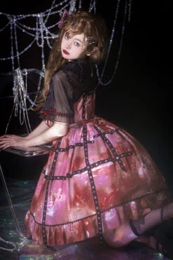 Red Ruffled Sweet Strawberry Print Lolita JSK Dress -LolitaInside cb64ead7768e3e9af9f8c1f506565318