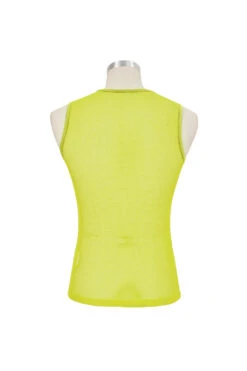 Yellow Elasticity Perspective Rhombus Net Yarn Sleeveless Men's Gothic T-Shirt -LolitaInside cb96483e9b9189e4990fa156cd40d9ea