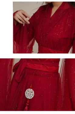 Red Elegant Ancient Costume Sweet Hanfu Dress -LolitaInside cc049832bfb2384c5dac68a50dbfb600