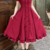 Wine Red Annie's Gift Short Sleeves Bowknot Sweet Lolita Dress (Plus Size Support) -LolitaInside cd3249392ef19bb62e825e273dc50ded f84e5fc7 5a97 4f00 98aa 8c40b926a554
