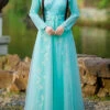 Green Fairy Airy Spring Flower Embroidery Sweet Hanfu Dress -LolitaInside cd8406ce53ec50bf58df36a209201477