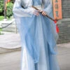 Blue Chinese Style School Sweet Hanfu Dress -LolitaInside cf1d949cd2095a5cf23b868f3e1678ea