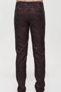 Ine Gothic Glossy Pattern Drawstring Lace Decoration Men's Pants -LolitaInside cf8a373a66d12b8627b995b51b401603