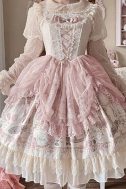 Apricot Sleeveless Rose Prologue Print Ruffle Bowknot Sweet Elegant Princess Lolita Jsk Dress 19 Apricot Sleeveless Rose Prologue Print Ruffle Bowknot Sweet Elegant Princess Lolita Jsk Dress -LolitaInside d016865593e18008f01508e4fc86aedf
