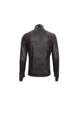 Black Stand Collar Long Sleeves Faux Leather Splice Men's Gothic Shirt 15 Black Stand Collar Long Sleeves Faux Leather Splice Men's Gothic Shirt -LolitaInside d3cb2e4fcb8f320799e84c75189f8b65