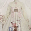 Ivory Sheep & Bear Print Alice Girl Bowknot Ruffled Sweet Lolita JSK Dress 1 Ivory Sheep & Bear Print Alice Girl Bowknot Ruffled Sweet Lolita JSK Dress -LolitaInside d4d2c30193711a0cd5d336caa8273a07