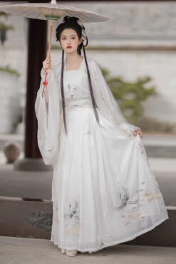 Original Chinese Ancient Style Heyungui Hand Embroidery Sweet Hanfu Dress Full Set -LolitaInside d4f2c18536d572044eb48dfdd6164ee9