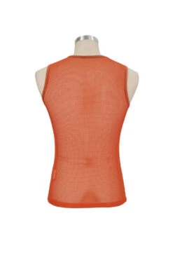 Orange Elasticity Perspective Rhombus Net Yarn Sleeveless Men's Gothic T-Shirt -LolitaInside d5e28a9a576315602ad1cb1b9a9fa1b3