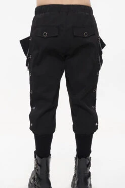 Black Punk Big Pocket Symmetrical Metal Chain Harem Men's Pants 23 Black Punk Big Pocket Symmetrical Metal Chain Harem Men's Pants -LolitaInside d6876536c99f3901684e48c8f872b712