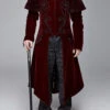 Red Gothic Stand Collar Velveteen Mens Coat 1 Red Gothic Stand Collar Velveteen Mens Coat -LolitaInside d746c563df7b62734b7ded9a8ffb5107