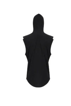 Black Knit Irregular Simple Versatile Sleeveless Hooded Men's Punk Tank Top 19 Black Knit Irregular Simple Versatile Sleeveless Hooded Men's Punk Tank Top -LolitaInside d7907597f13f77f5c99bb127d450a4a2