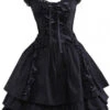Black Lace Cotton Sleeveless Ruffled Gothic Lolita Dress -LolitaInside d885248337d9f5c4718253d1aea18e53 4889c02c 321c 4f97 bff3 912be16a8f0d