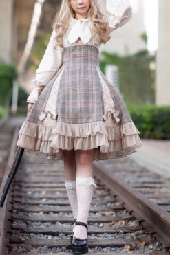 Multi-Color Backlight Memoirs Elegant Slim Bowknot Sleeveless Ruffle Classic Lolita Dress