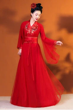 Chinese Ancient Style Fairy Air Dance Performance Hanfu Dress -LolitaInside dce54c49db46bf7aed9437606a39a334