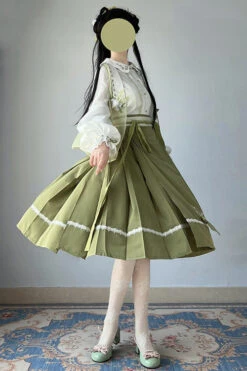 Green 2022 New Chinese Style Han Element Sweet Lolita Dress Full Set -LolitaInside df640d54512049961f6b1a9a5938a587