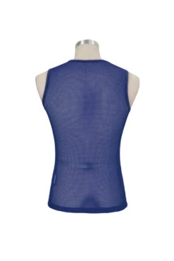 Blue Elasticity Perspective Rhombus Net Yarn Sleeveless Men's Gothic T-Shirt -LolitaInside df71fef4b817ee06ebbc0b4aa5c195fc