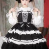 White/Black Sleeveless Multi-layer Bowknot Gothic Lolita Jsk Dress -LolitaInside df7e141068b8e2e9edb909643caa2062