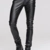 Black Wear Synthetic Leather Basic Model Punk Tight Mens Pants -LolitaInside e1c8cf06939fd337dcc8a59e2f8a8035