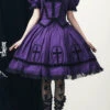 Purple Halloween Cross Short Puff Sleeves Two Pieces Gothic Lolita Dress -LolitaInside e81e88bf98c7b80ebf5dfb941304549a