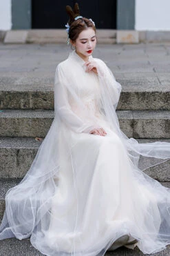 Beige New Fairy Sweet Hanfu Dress -LolitaInside e8d00be87fab97d82d3d9542a92eafc9