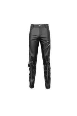 Black Removable Right Side Zipper Faux Leather Men's Punk Pants 15 Black Removable Right Side Zipper Faux Leather Men's Punk Pants -LolitaInside e93dcff227e921d7618b06f3e95be30f
