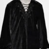 Black Velvet Elastic Lantern Sleeves Mens Gothic Blouse -LolitaInside e94a8b3becdd68979a944471d750845c