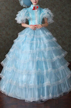 Court Style High Waisted Multi-Layer Victorian Lolita Dress -LolitaInside ea14d9045ea47d9d8f736ec94cb6a9b3