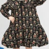 Black Doll Collar Bear Print Puff Sleeves Ruffled Sweet Lolita OP Dress -LolitaInside ea9042d34f447835d13fe5b61cd11fdc