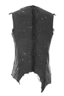 Black V-Neck Sleeveless Ripped Buckle Straps Men's Gothic Vest -LolitaInside ead38ac63b22415317d2ebfc3ae20aa6