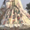 Apricot Headbow Back Tie Logo Print Sweet Lolita JSK Dress -LolitaInside eb1716ab24f7926ad23c9ad5b0c3a498