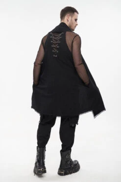 Black Aluminum Chain Stitching Design Distressed Cotton Linen All Seasons Men's Punk Vest 13 Black Aluminum Chain Stitching Design Distressed Cotton Linen All Seasons Men's Punk Vest -LolitaInside ecc5b063ddf4364ba4c8cf5b848486a9