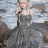 Silver Gray Ruffle Bowknot Peninsula Iron Box Ballet Sweet Elegant Princess Lolita Jsk Dress -LolitaInside edcab122ed253d73654d0b97048d82c3