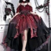 Red/Black Bowknot Irregular Gothic Princess Lolita Jsk Dress 2 Red/Black Bowknot Irregular Gothic Princess Lolita Jsk Dress -LolitaInside ee0a4347f2348c64ac2de492705e3412