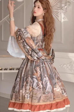 Multi-Color Constantine Oil Painting Print Bowknot Classic Vintage Princess Lolita Dress 13 Multi-Color Constantine Oil Painting Print Bowknot Classic Vintage Princess Lolita Dress -LolitaInside ee3a27d0aa8178413866af874f87bcf3