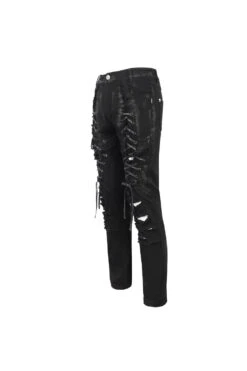 Black Personalities Strappy Distressed Men's Punk Pants -LolitaInside ee5ea7b4f45593d8cb205520724aae5b