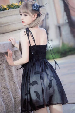 Silent Melody Elegant Black Swan Ballet Feather Print Gothic Lolita Jsk Dress -LolitaInside f003a5cba4e701a427356c9aa20e7c48