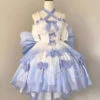 Gradient Blue Hanayome Hollow Bowknot Sweet Princess Lolita Dress -LolitaInside f09eb9542e0b505daf3f207e6148c6e8