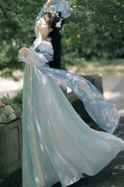 Chinese Ancient Style Fairy Elegant Chiffon Sweet Hanfu Dress Full Set -LolitaInside f31e224d88a0566e34afd59f98781ae8