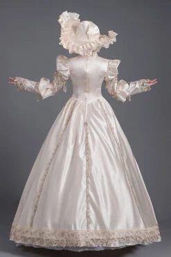 Champagne Court Style High Waisted Long Sleeves Single Breasted Ruffled Victorian Lolita Prom Dress 9 Champagne Court Style High Waisted Long Sleeves Single Breasted Ruffled Victorian Lolita Prom Dress -LolitaInside f3b9ea8a472d1d43d95faa5a4ba33e9c